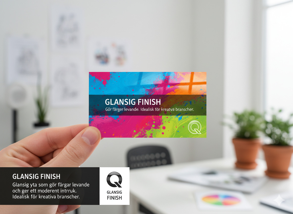 Standard glansig visitkort